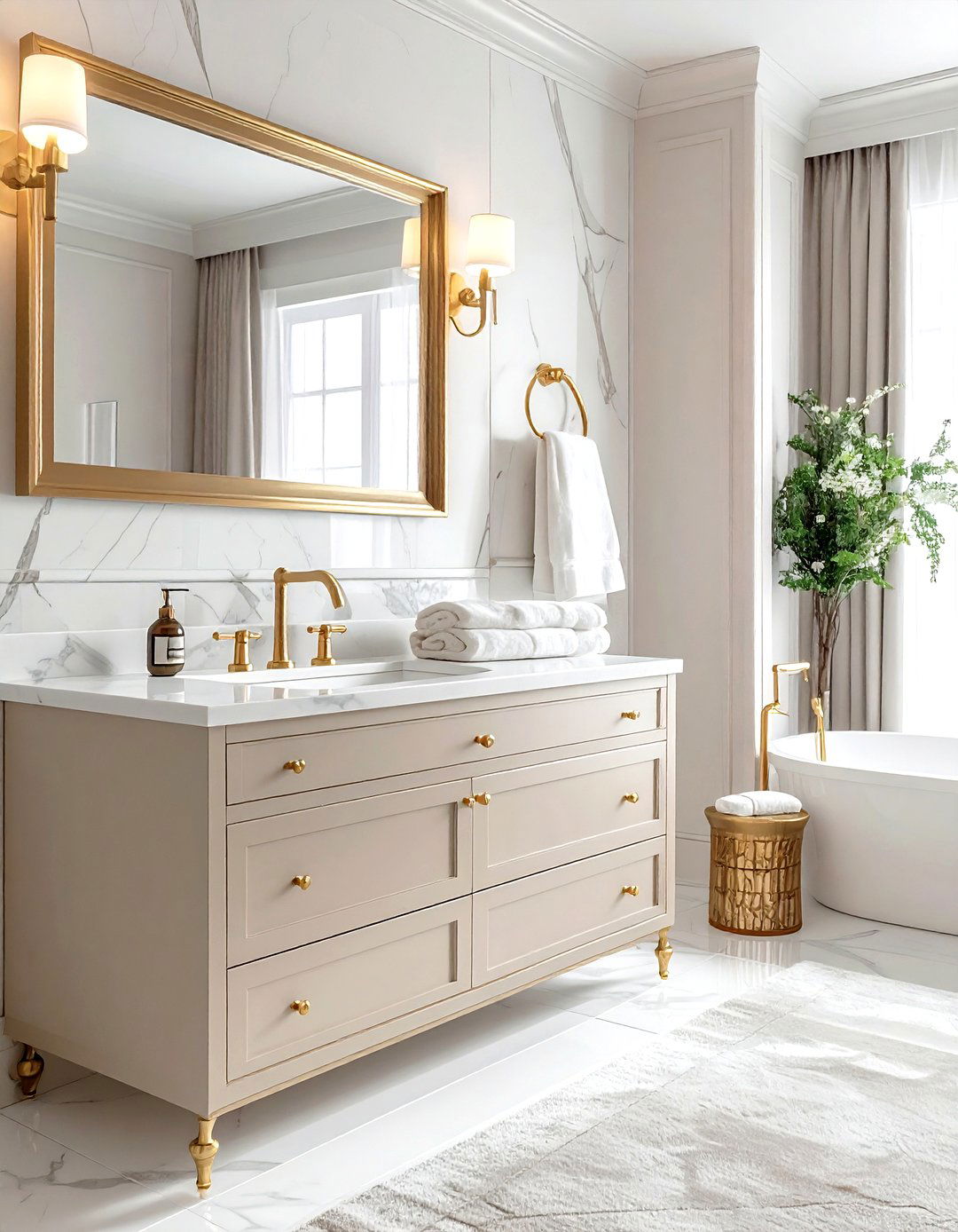 Brass hardware accents - 30 classic decor ideas