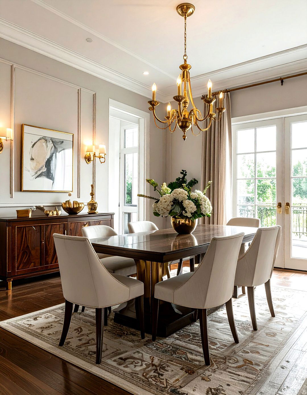 Brass hardware dining room - 30 classic dining room ideas