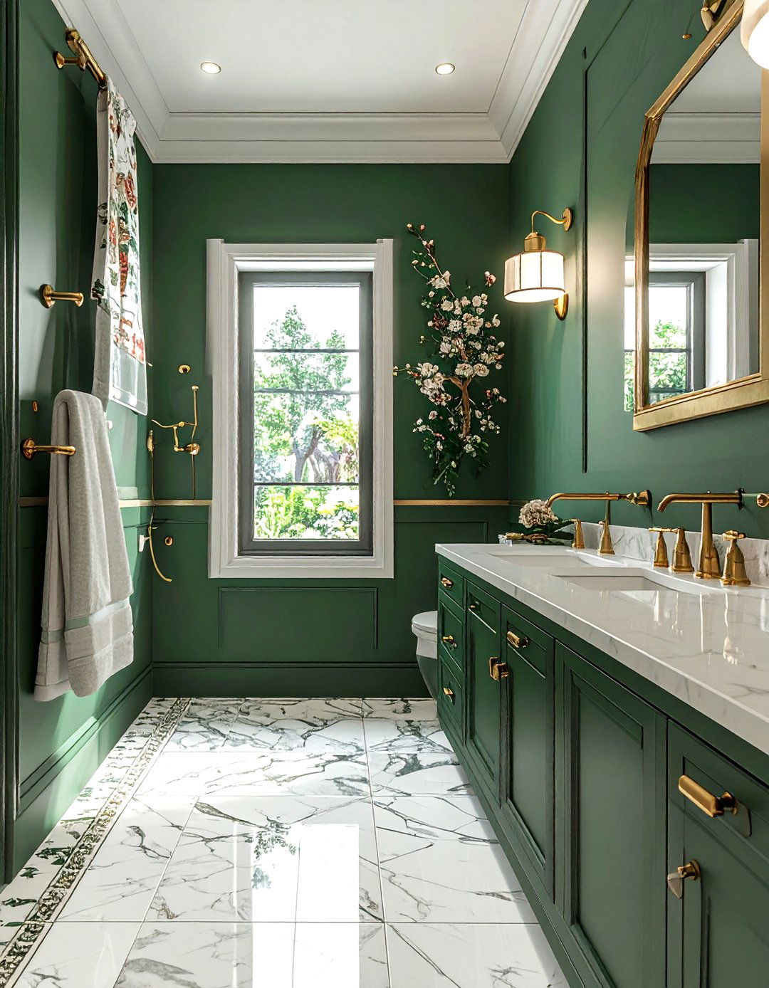 Brass hardware eclectic bathroom - 30 maximalist decor ideas