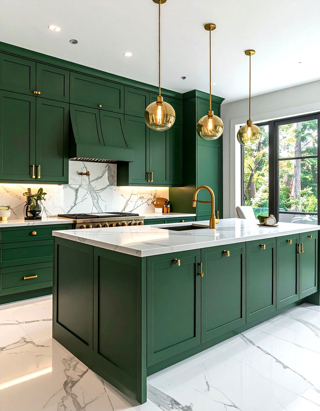 Brass hardware kitchen - 30 kitchen ideas