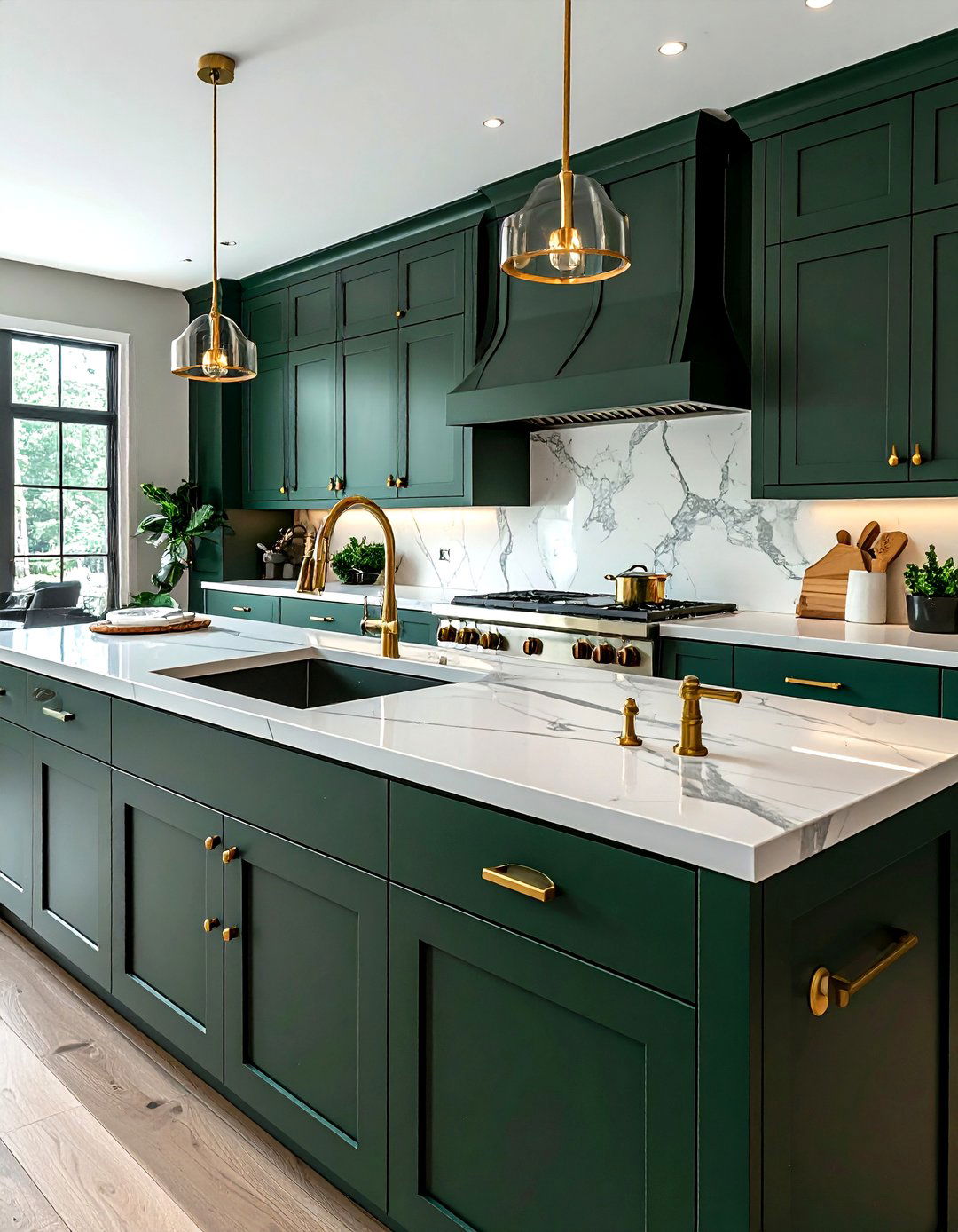 Brass hardware kitchen accents - 30 urban industrial kitchen ideas