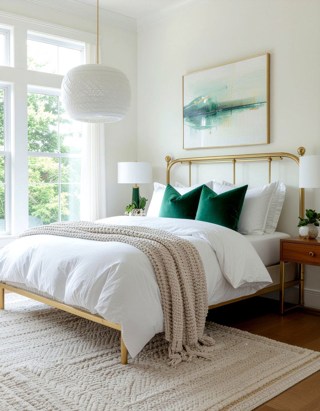 Brass headboard - 30 brass accent bedroom ideas