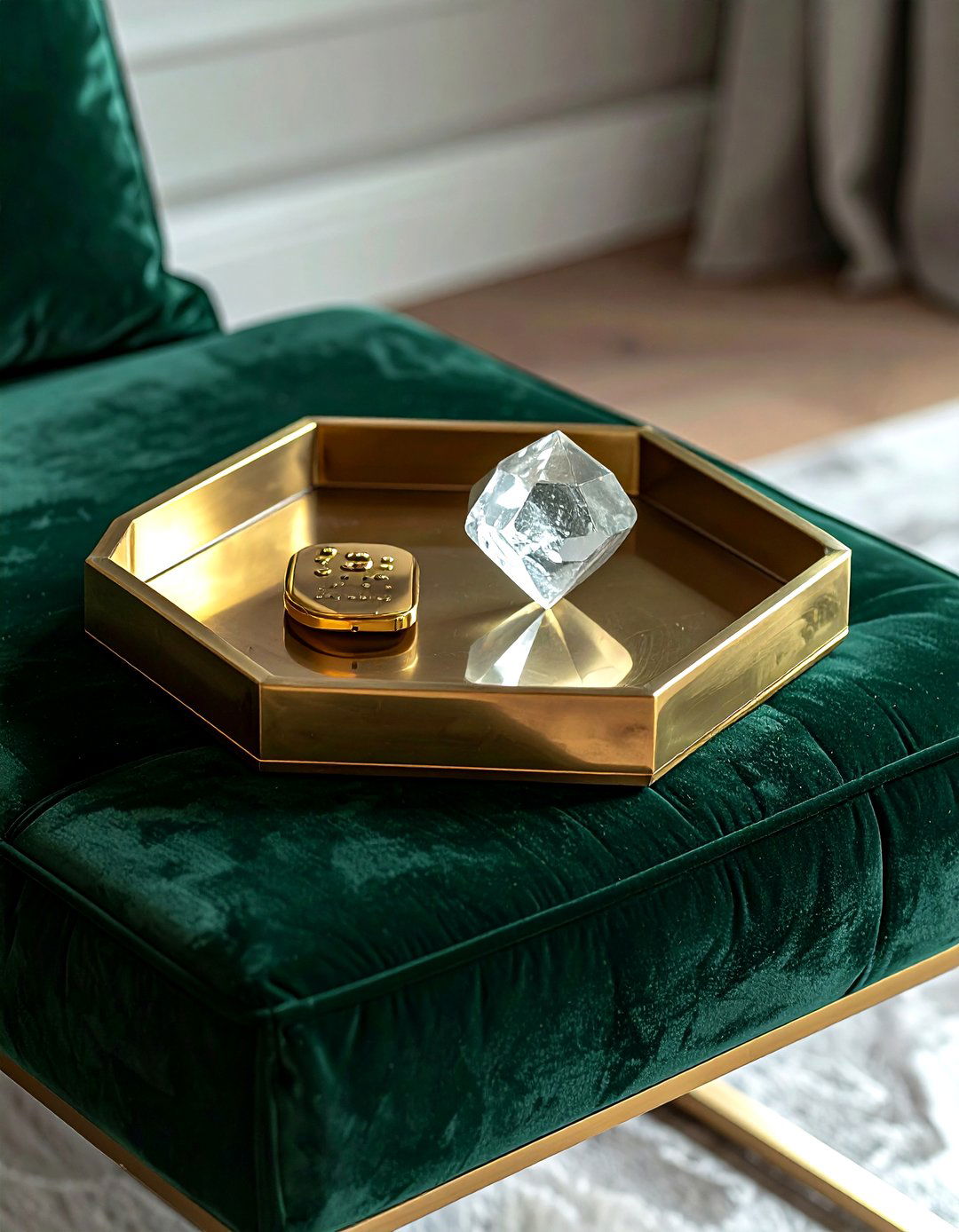 Brass hexagonal tray - 30 living room catch all trays