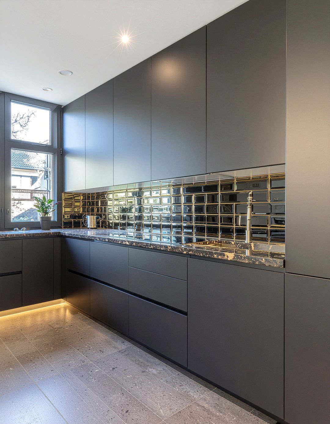 Brass inlay kitchen doors - 30 kitchen door ideas