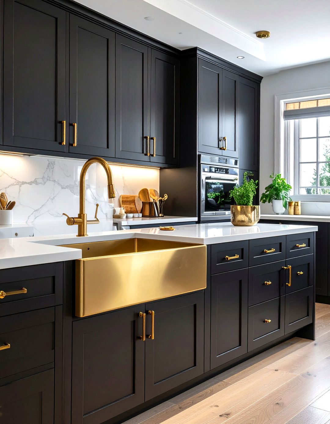 Brass kitchen hardware - 30 luxury home decor ideas