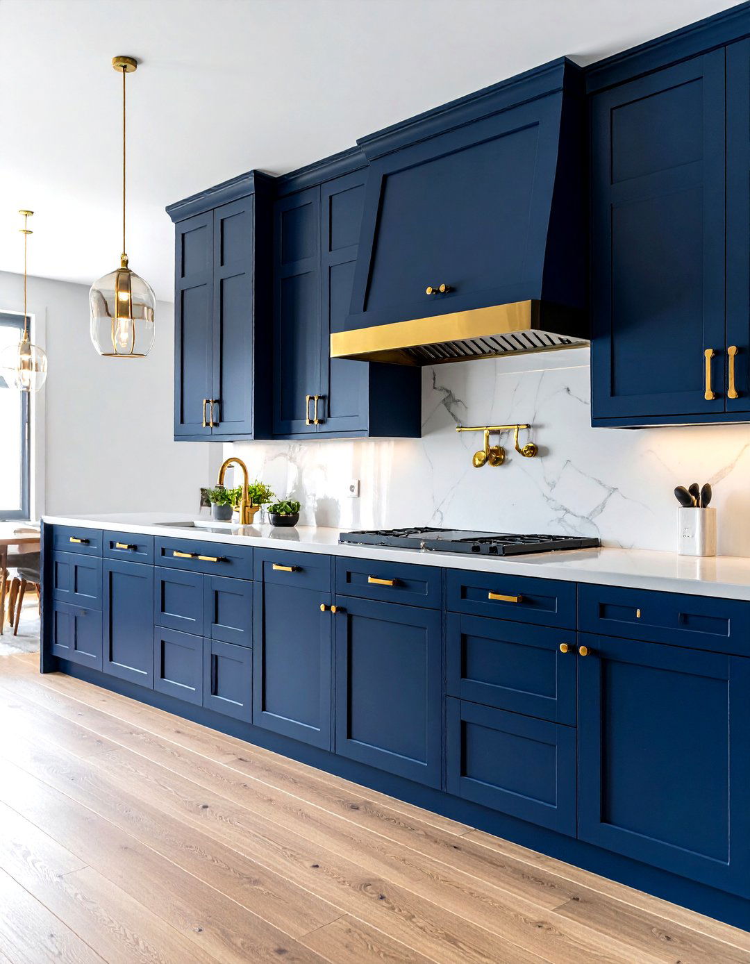 Brass kitchen hardware - 30 townhouse kitchen ideas