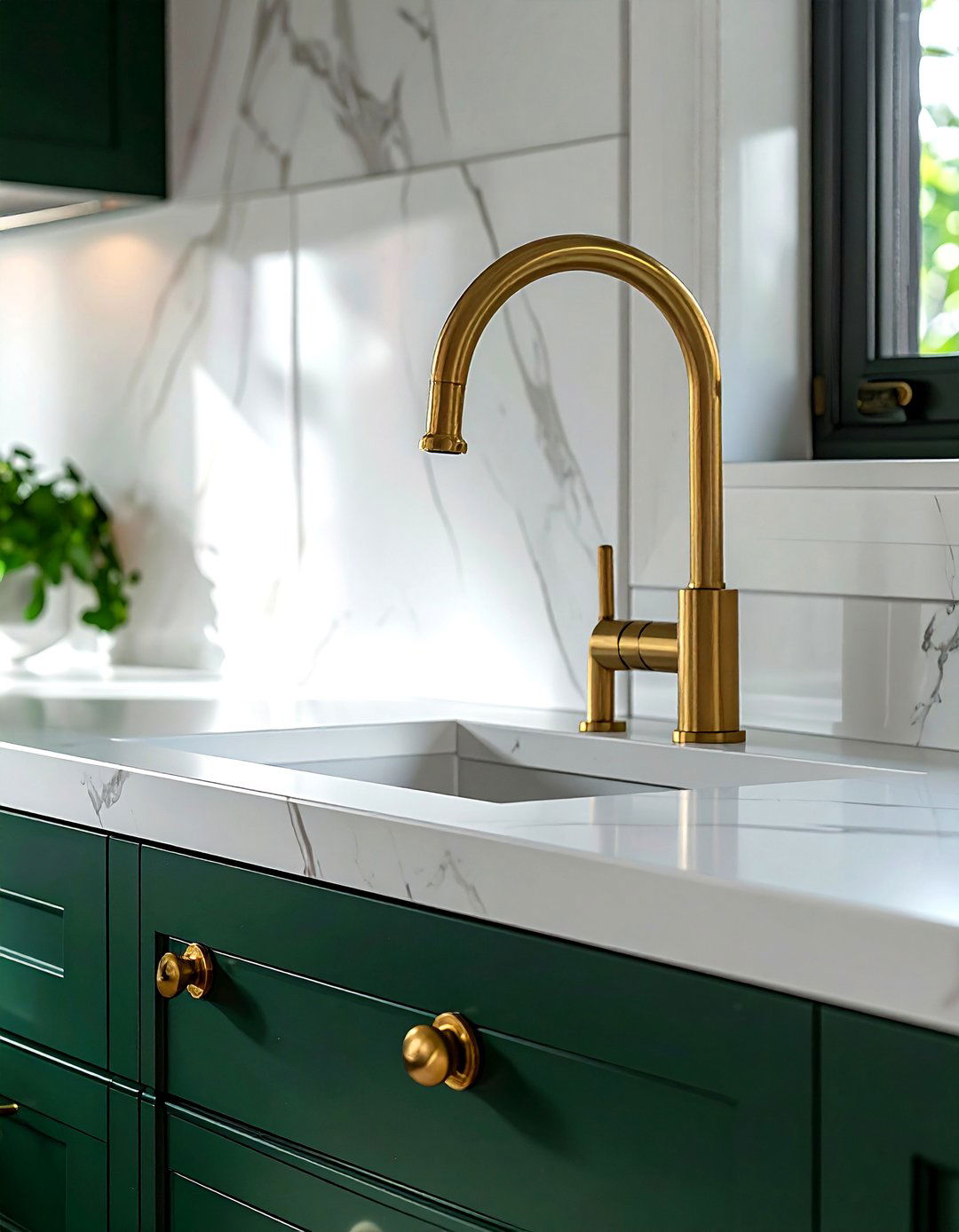 Brass kitchen hardware - 30 amazing kitchen ideas
