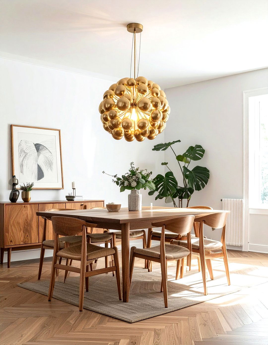 Brass light fixture - 30 best home decor ideas