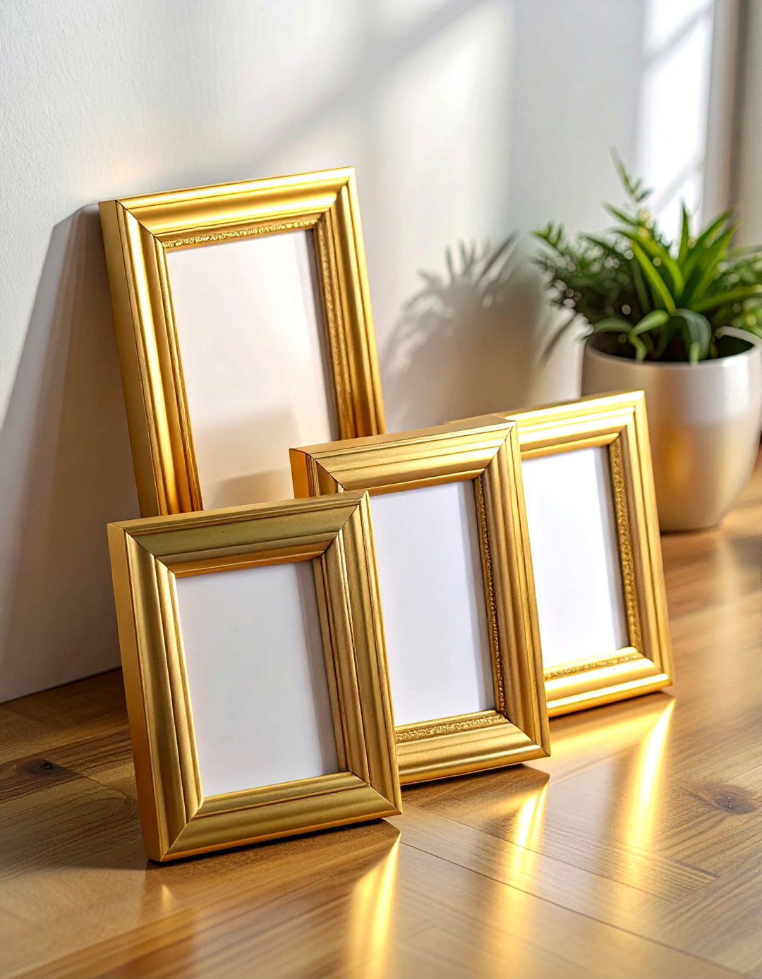 Brass metal frames - 30 photo frame ideas