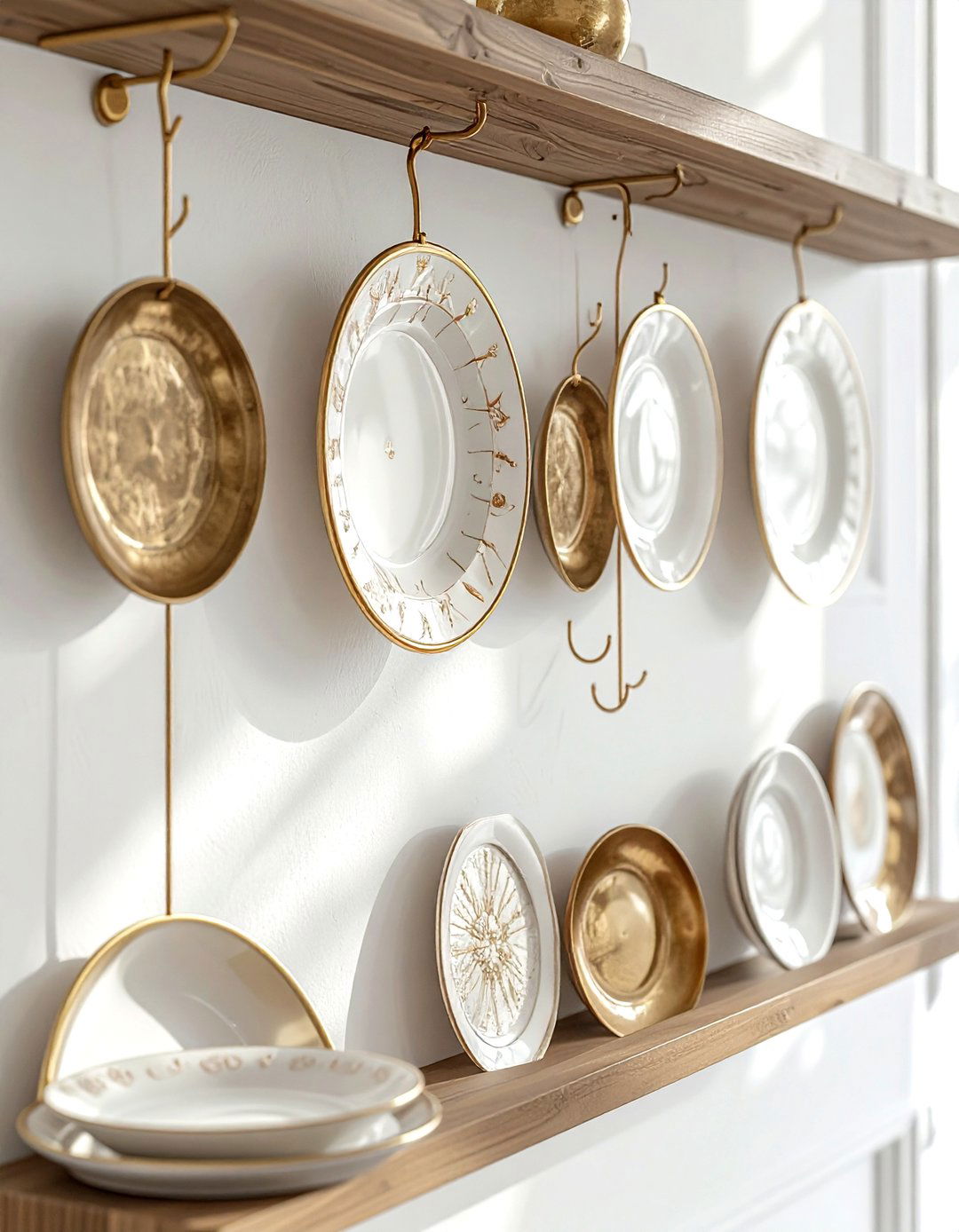 Brass plate hangers - 30 plate collection display ideas