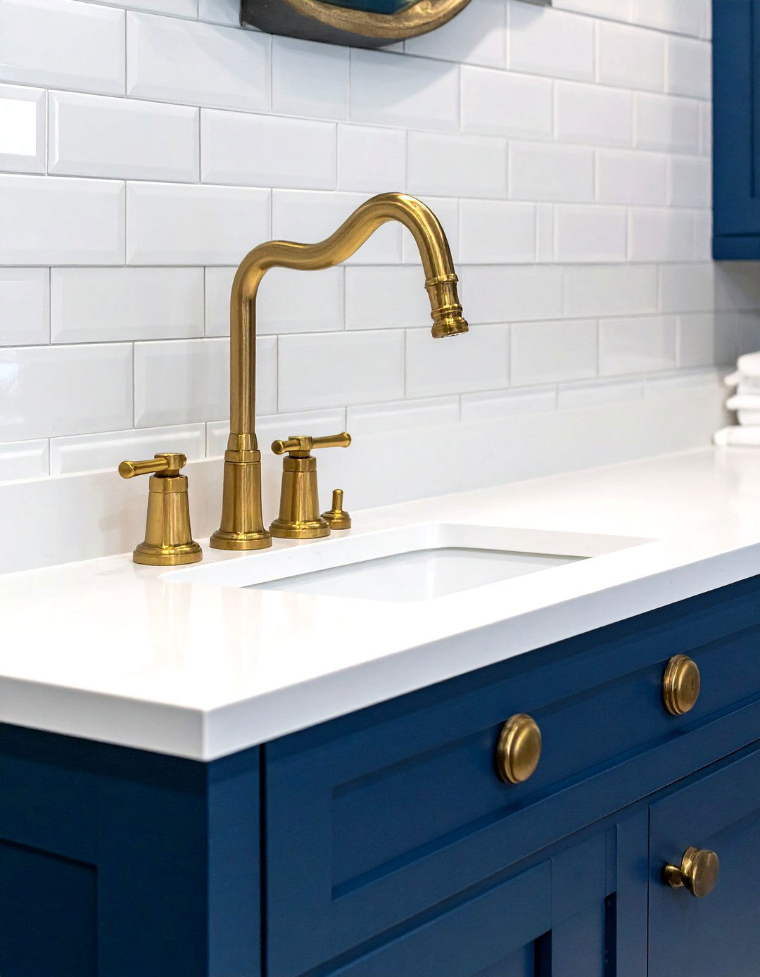 Brass plumbing fixtures - 30 coastal bathroom ideas
