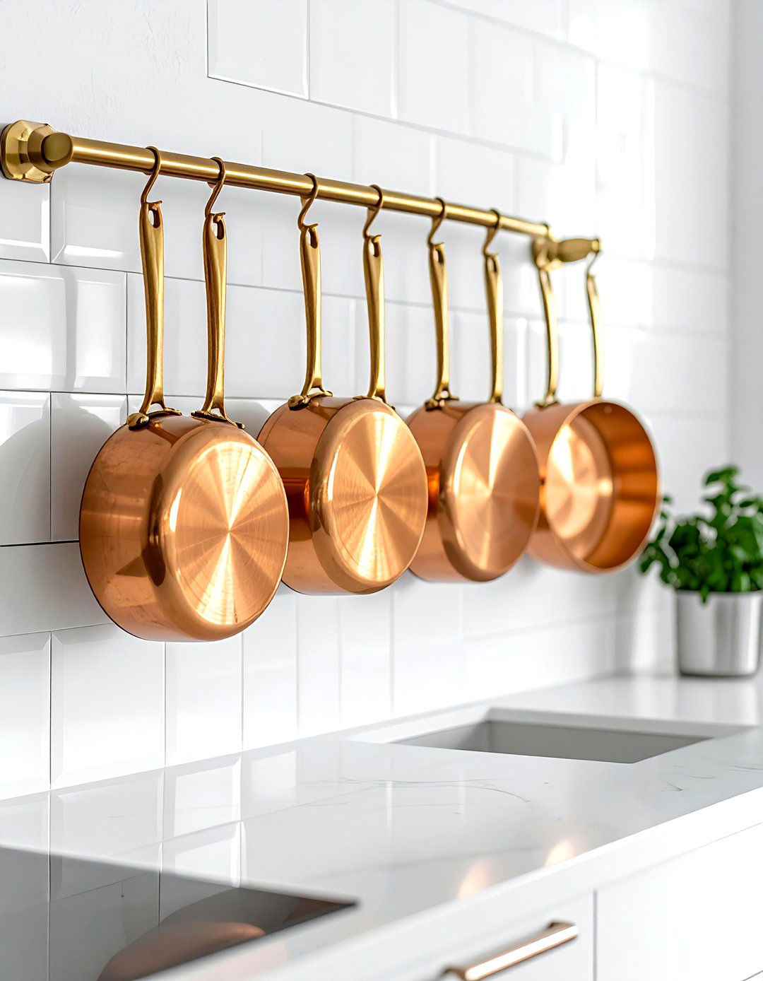 Brass rod for hanging copper pots - 30 heirloom display ideas