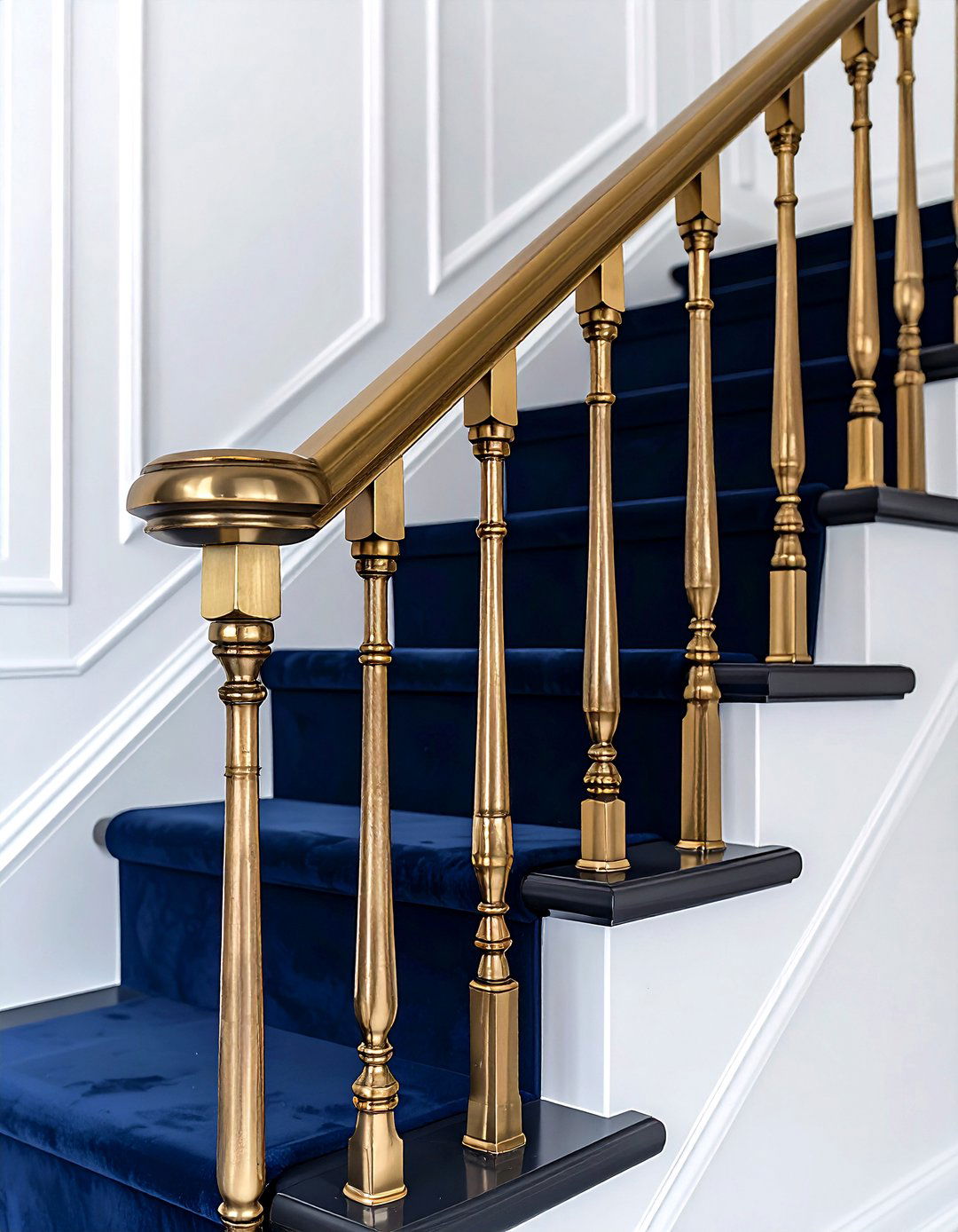 Brass stair hardware - 30 stairway decor ideas