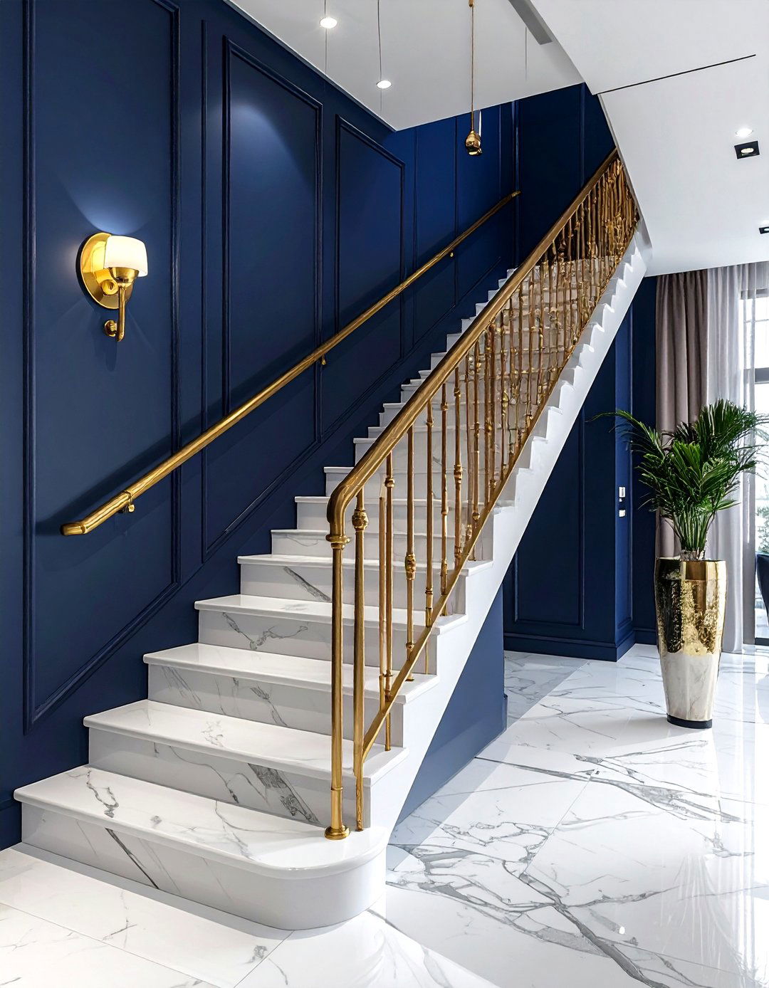 Brass stair railing - 30 stair railing ideas