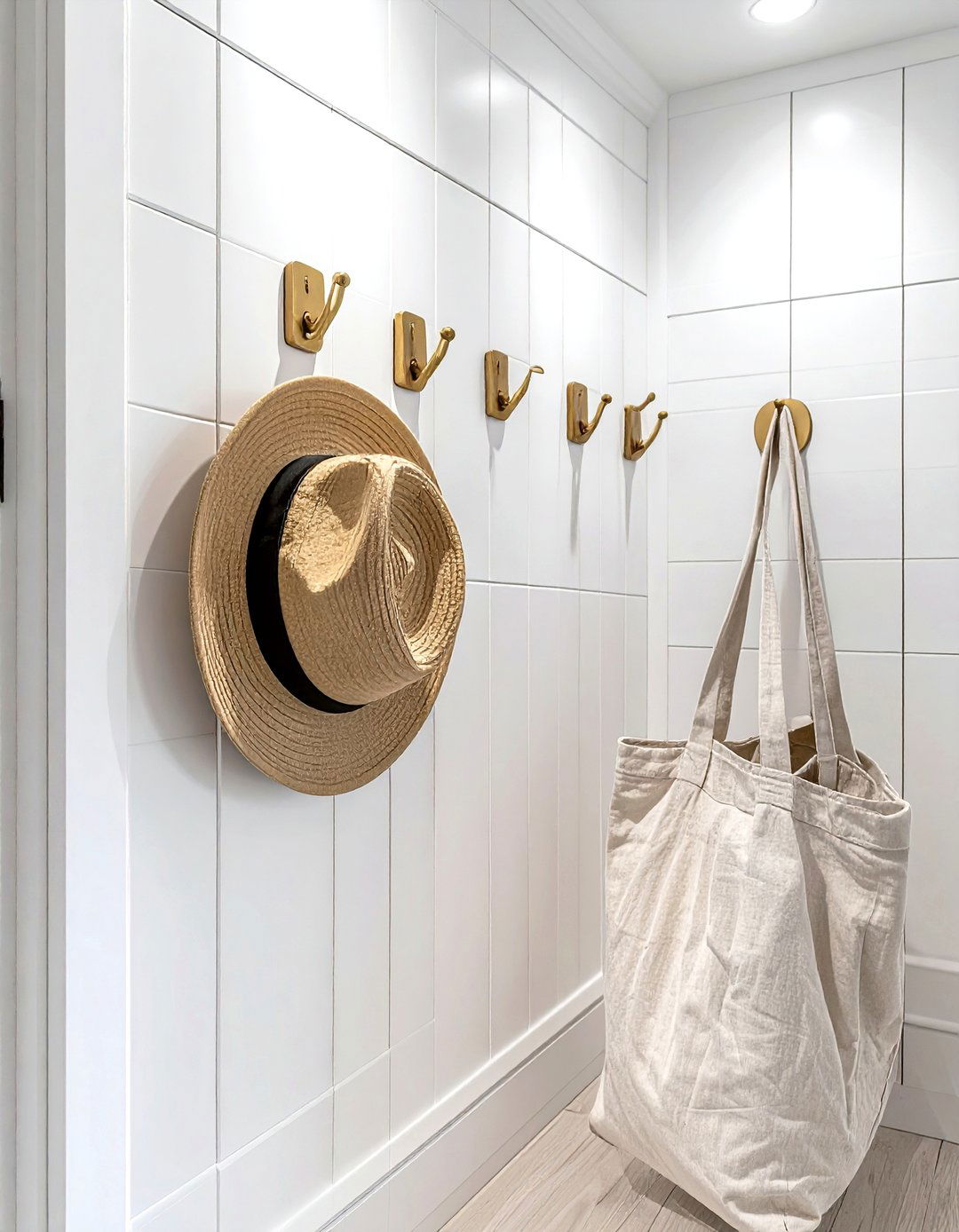 Brass wall hooks - 30 decor glow-up ideas