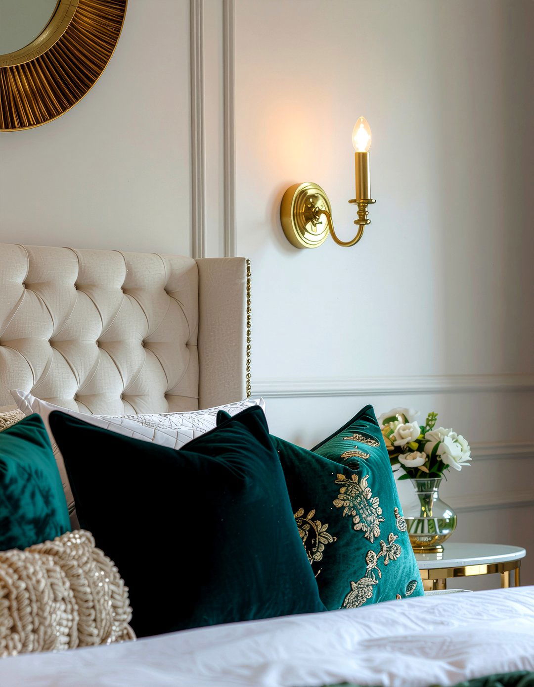 Brass wall sconce - 30 bedroom wall lights