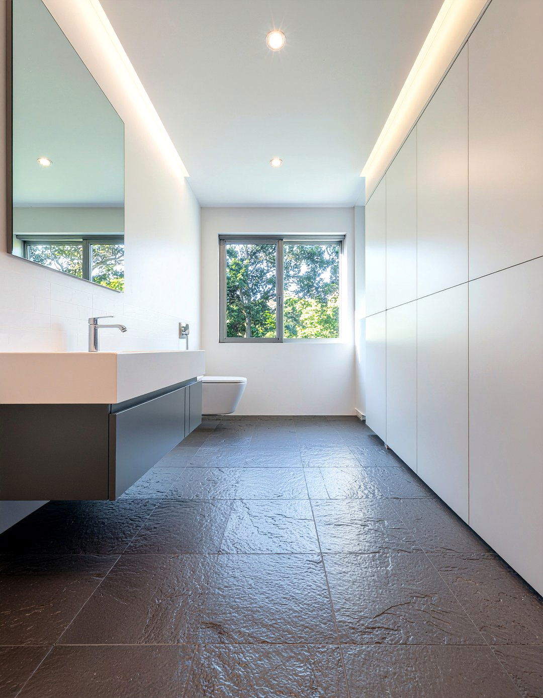 Brazilian slate bathroom floor - 30 slate tile bathroom ideas