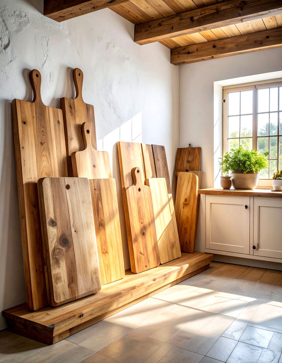 Bread Board Display - 30 kitchen wall decor ideas