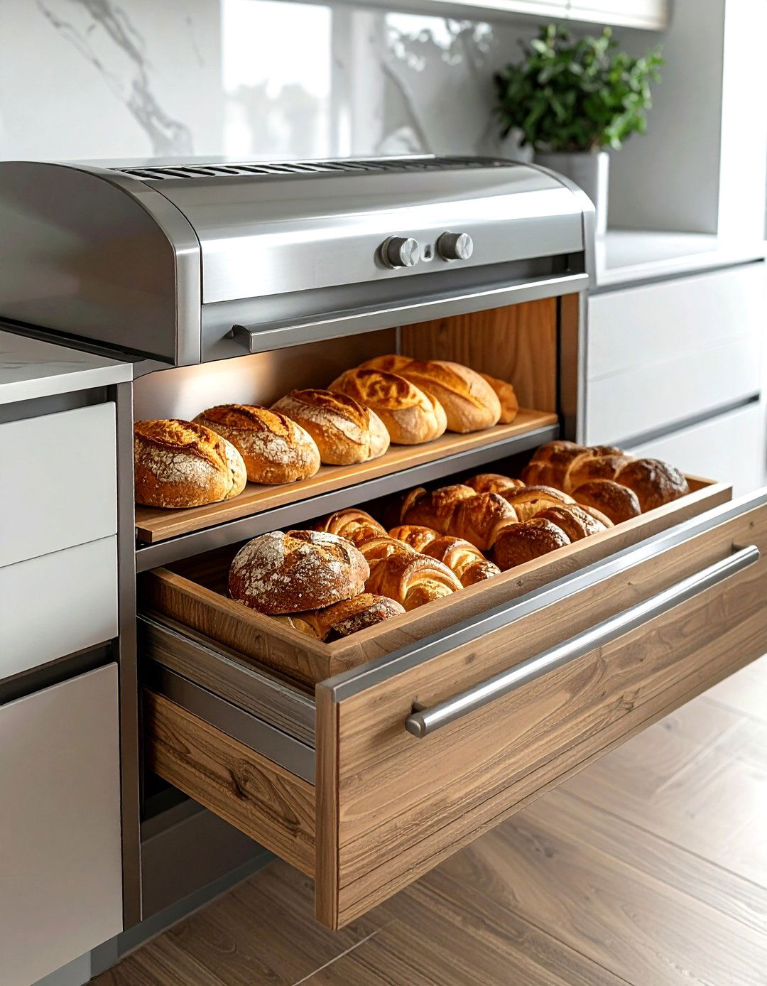Bread Box Drawer - 30 kitchen drawer organization ideas