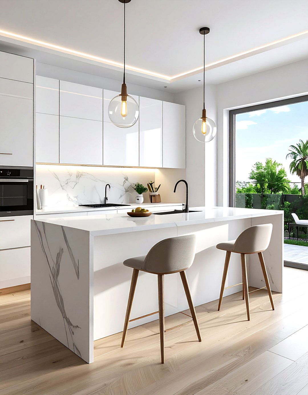 Breakfast Bar Peninsula - 30 compact kitchen ideas