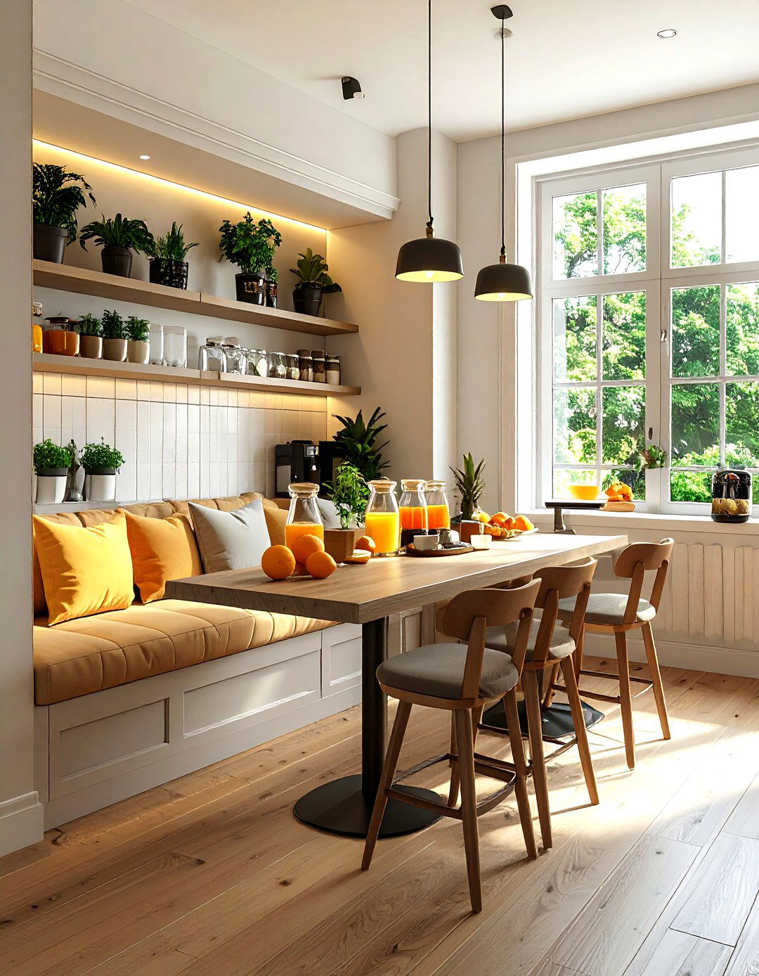 Breakfast Nook Juice Station - 30 kitchen juice bar ideas