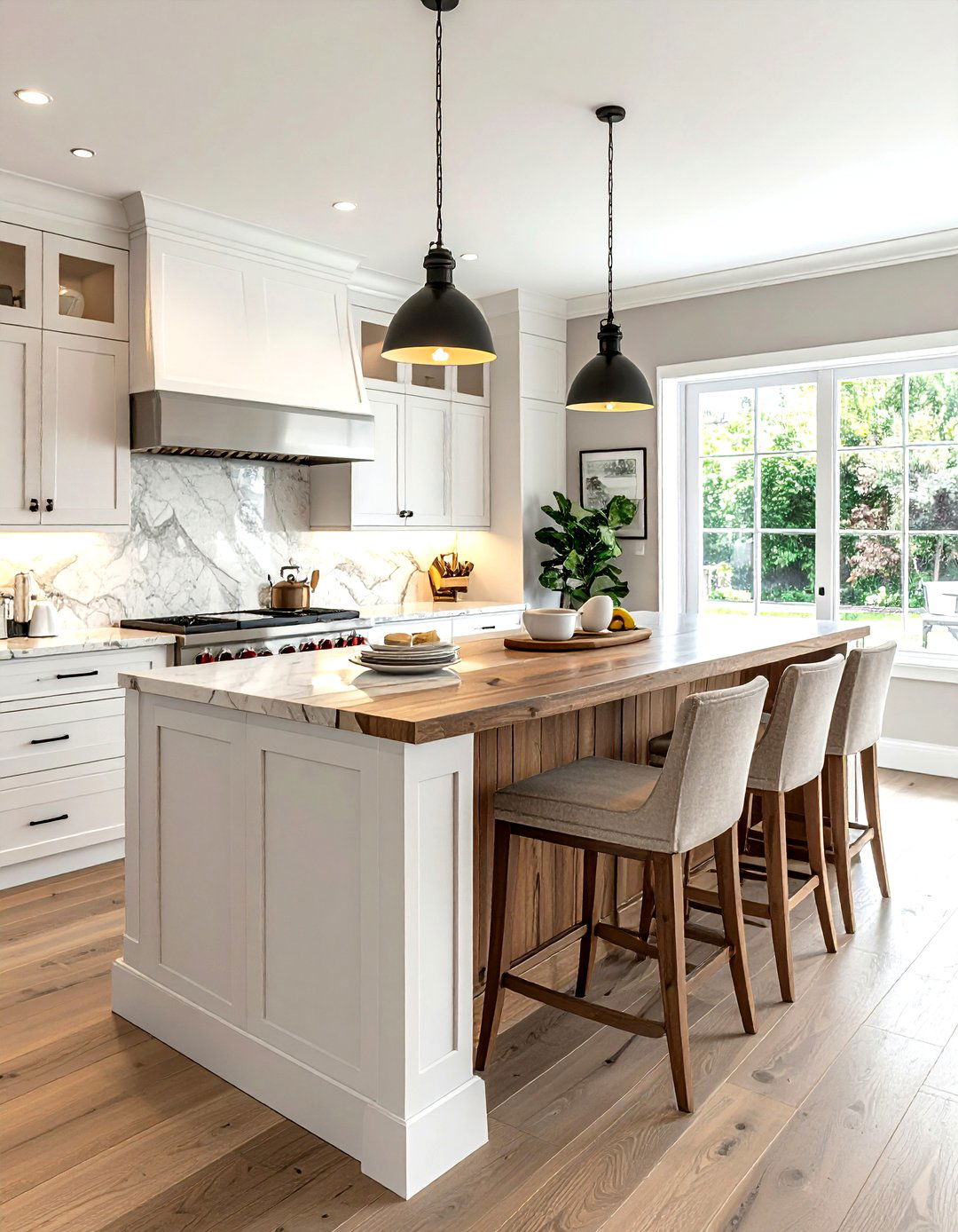 Breakfast bar seating - 30 kitchen island ideas