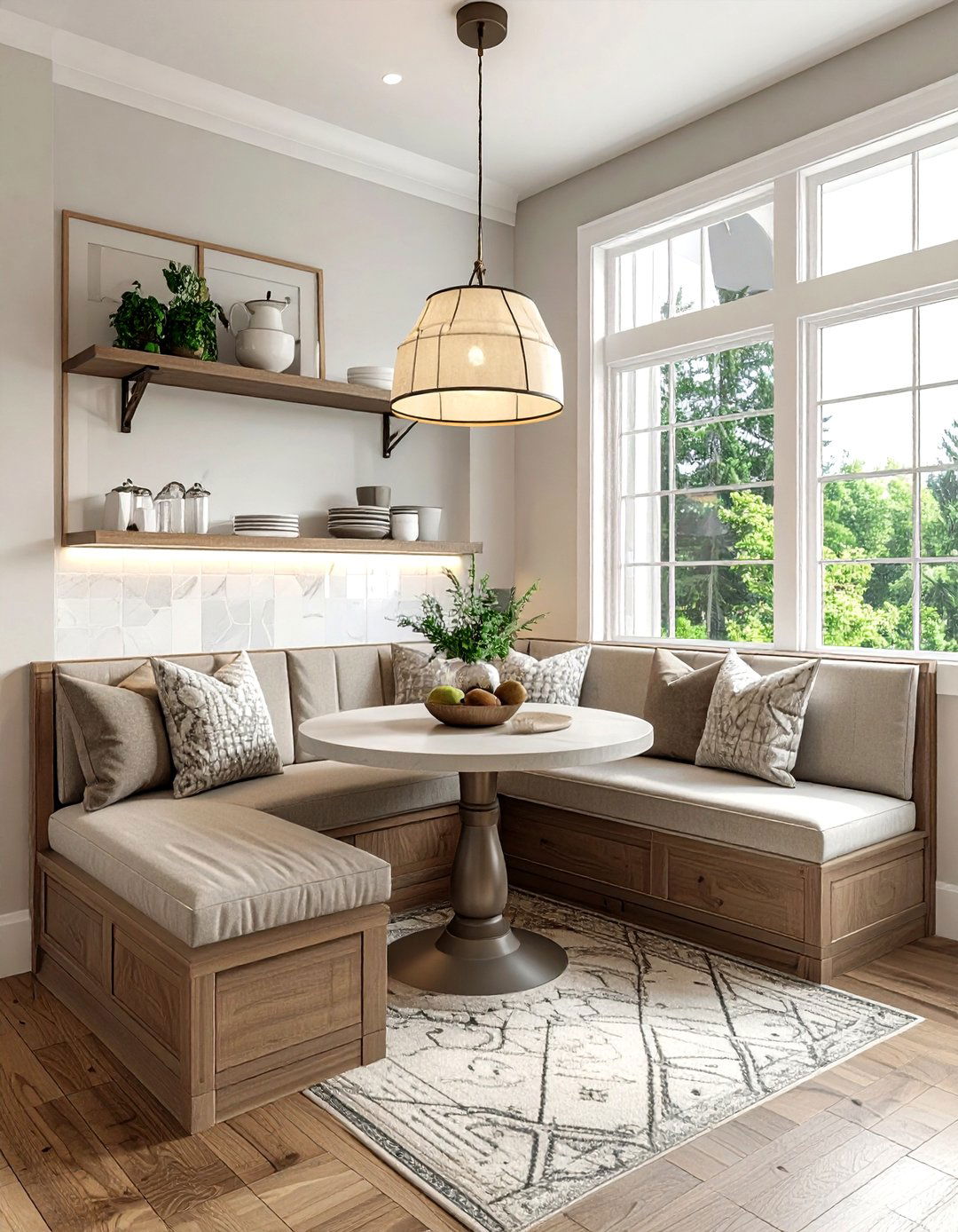 Breakfast nook kitchen seating - 30 polished kitchen ideas