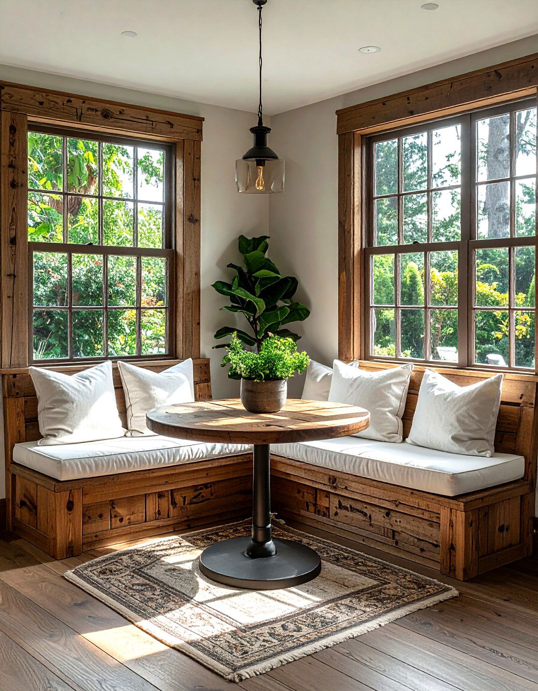 Breakfast nook seating - 30 decor symmetry ideas