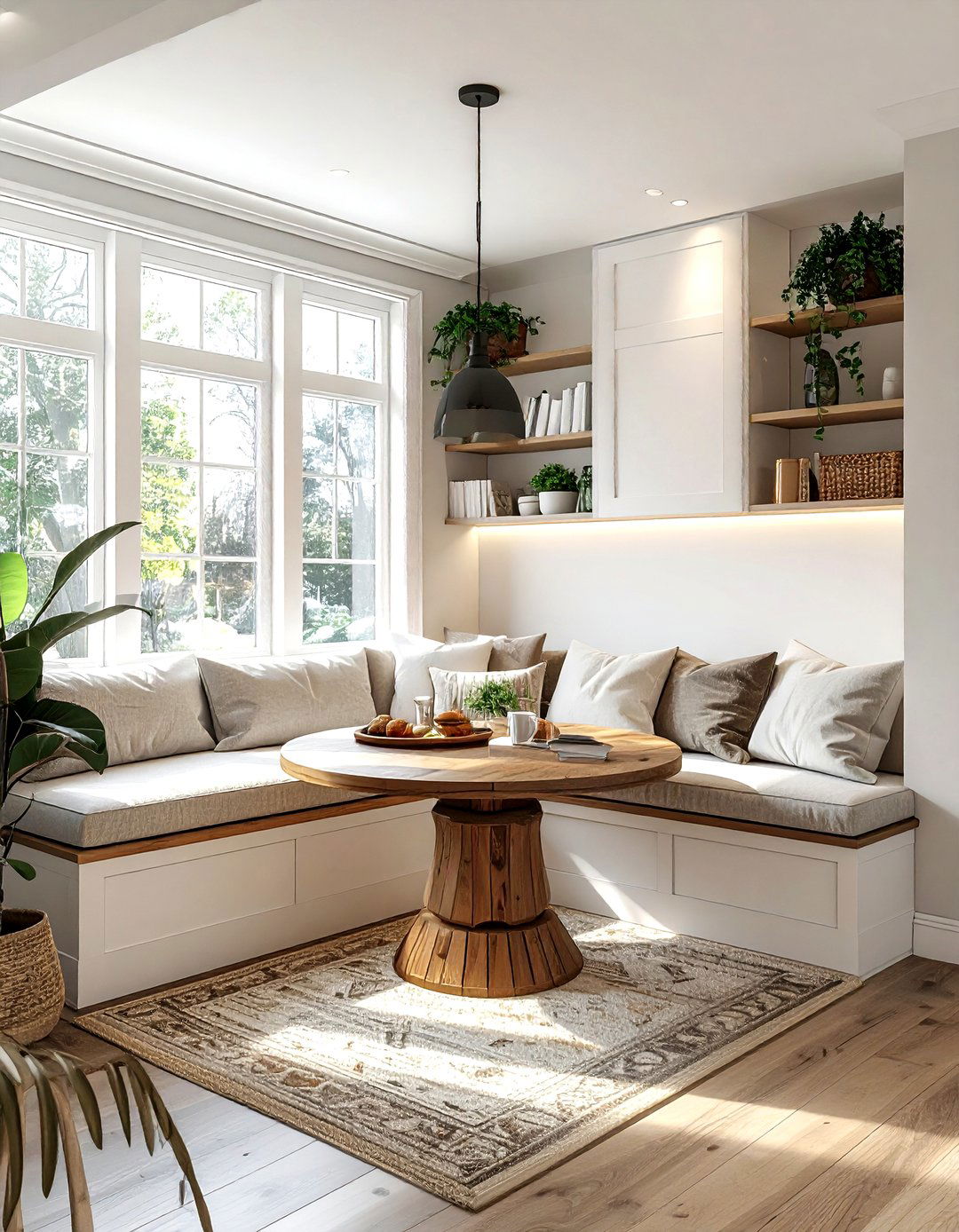 Breakfast nook with bench - 30 spec home kitchen ideas