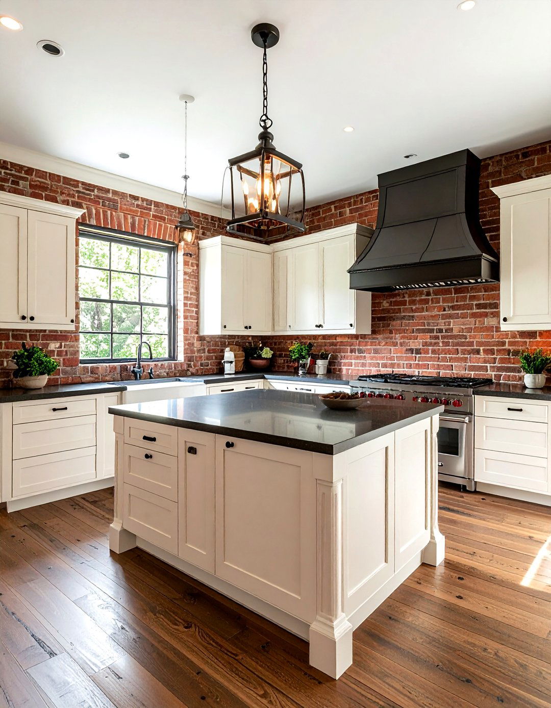Brick Backsplash - 30 colonial kitchen ideas