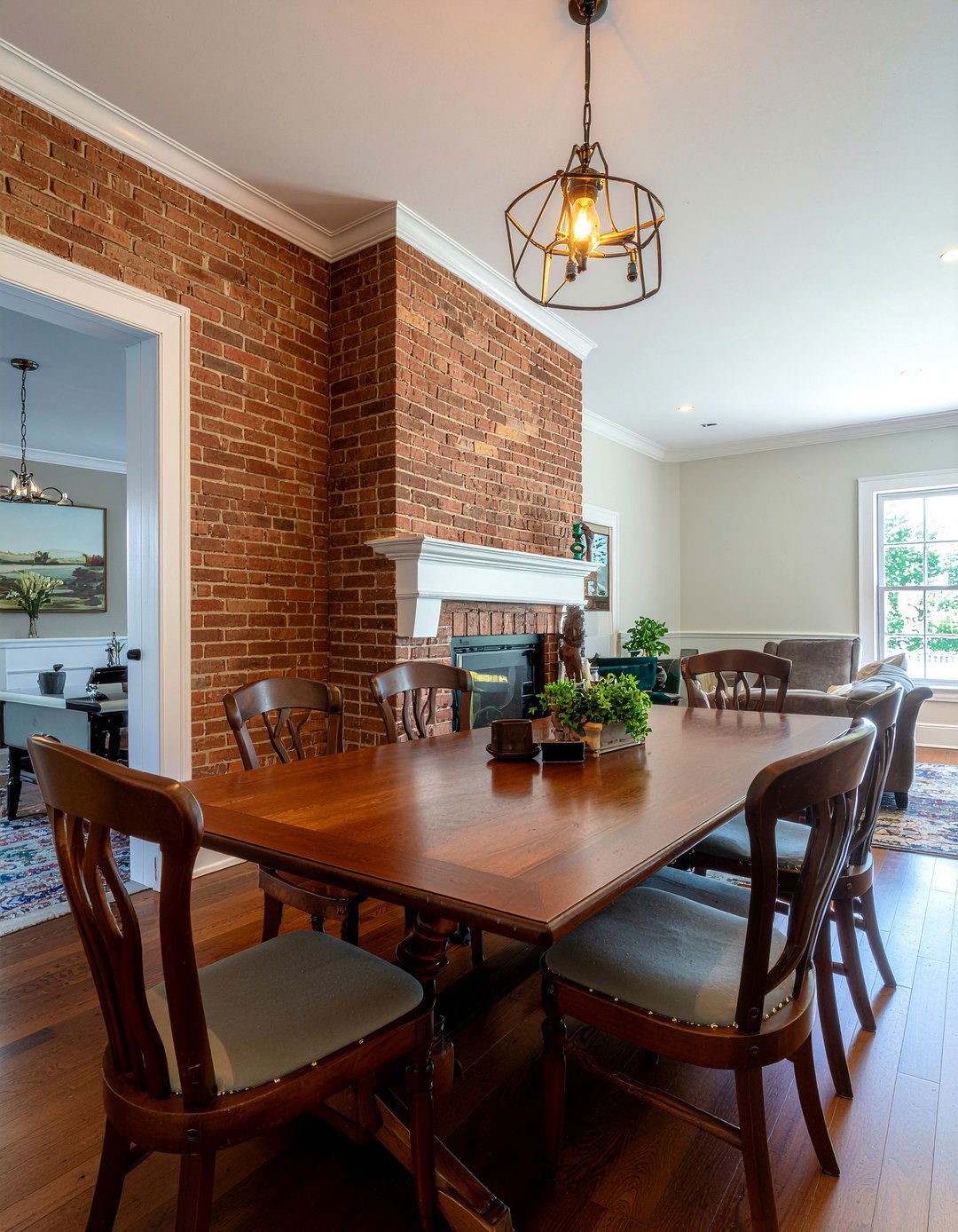 Brick Fireplace Dining Room - 30 colonial dining room ideas