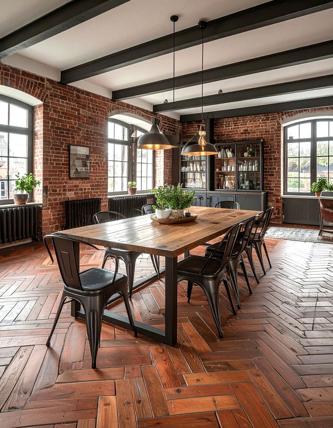 Brick Floor Pavers - 30 dining room floor design ideas