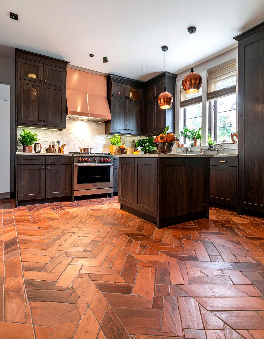 Brick Look Kitchen Floor - 30 tile floor kitchen ideas