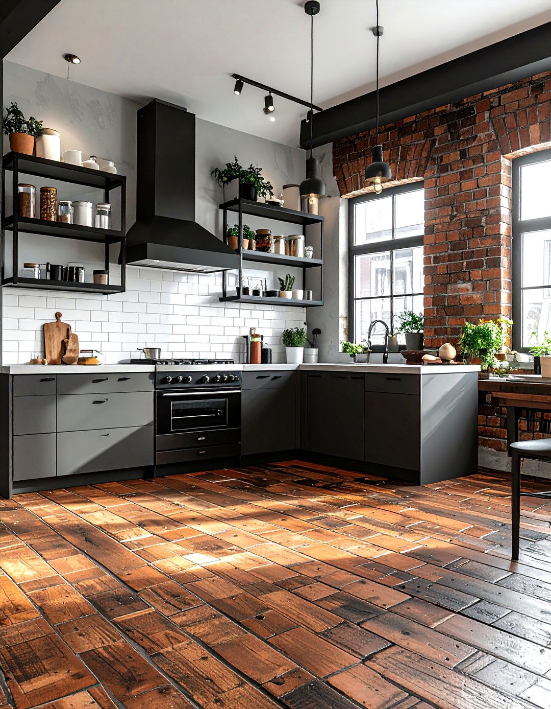 Brick Look Vinyl Flooring - 30 vinyl floor kitchen ideas