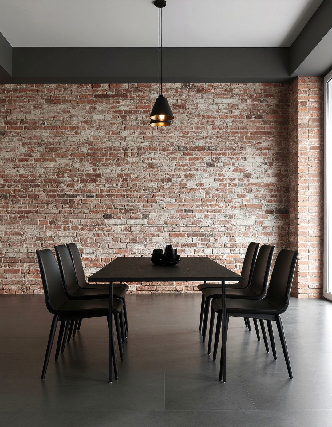 Brick Masonry Detail - 30 rustic modern dining room ideas
