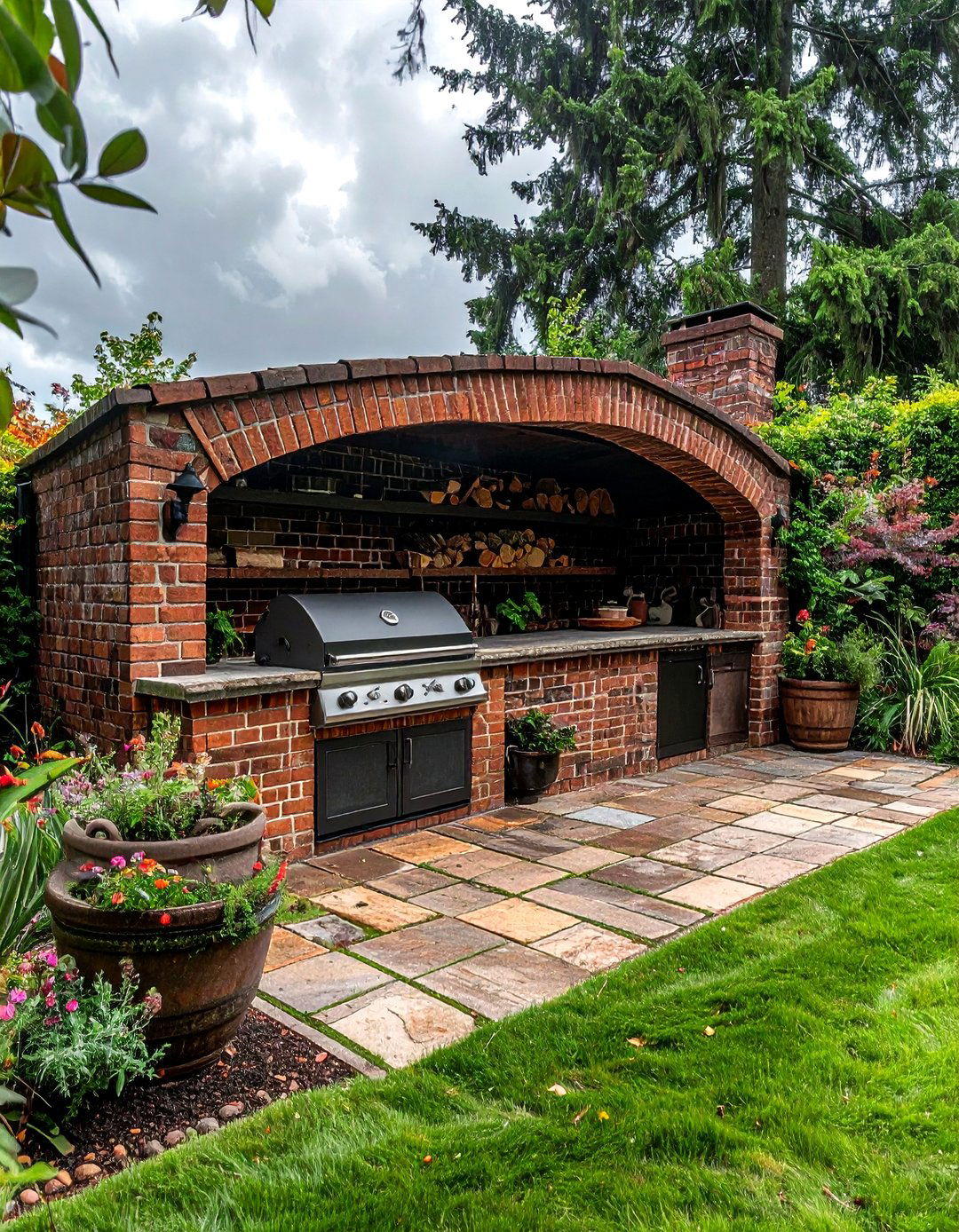 Brick Outdoor Kitchen - 30 patio kitchen ideas