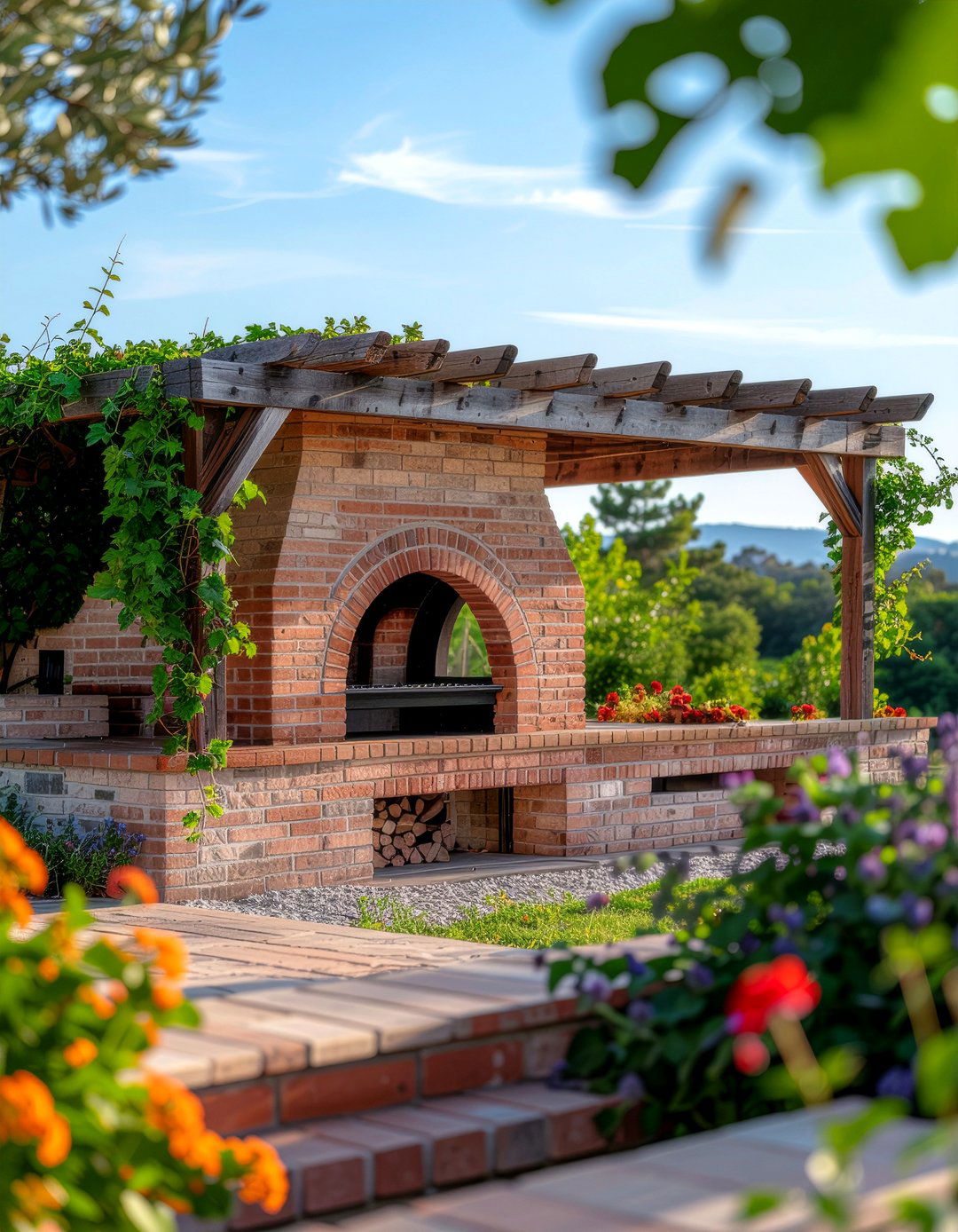 Brick Pizza Oven - 30 outdoor kitchen pizza oven ideas
