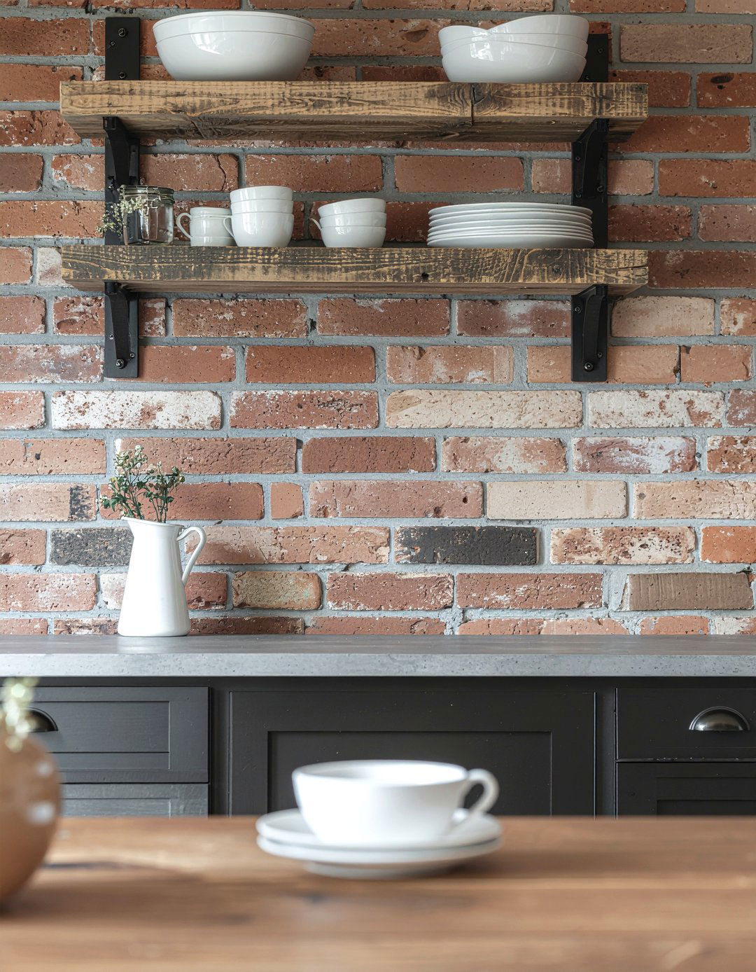 Brick Veneer Backsplash - 30 kitchen backsplash ideas