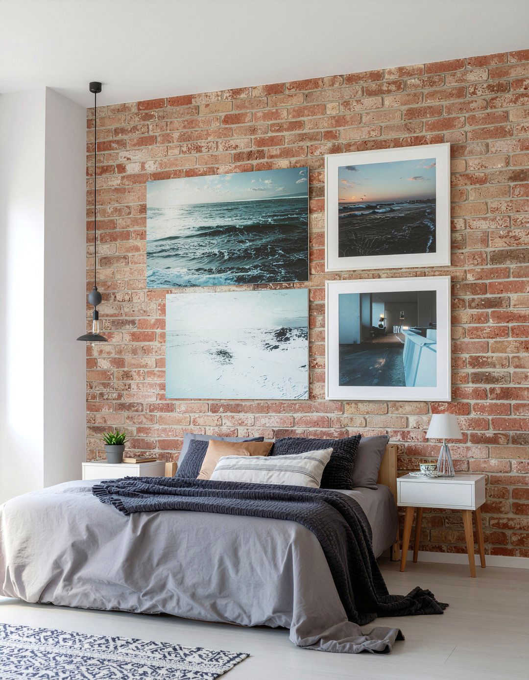 Brick Wall Art - 30 bedroom brick wall ideas