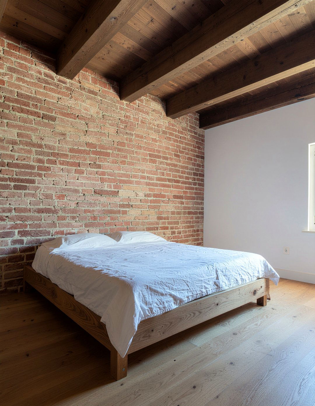 Brick and Wood - 30 industrial bedroom ideas
