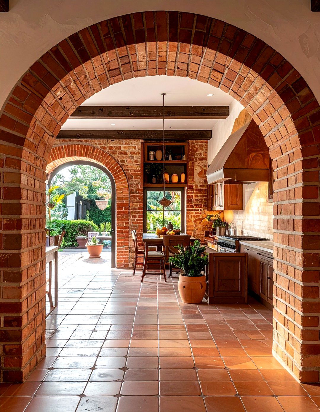 Brick archway in kitchen - 30 exposed brick kitchen ideas