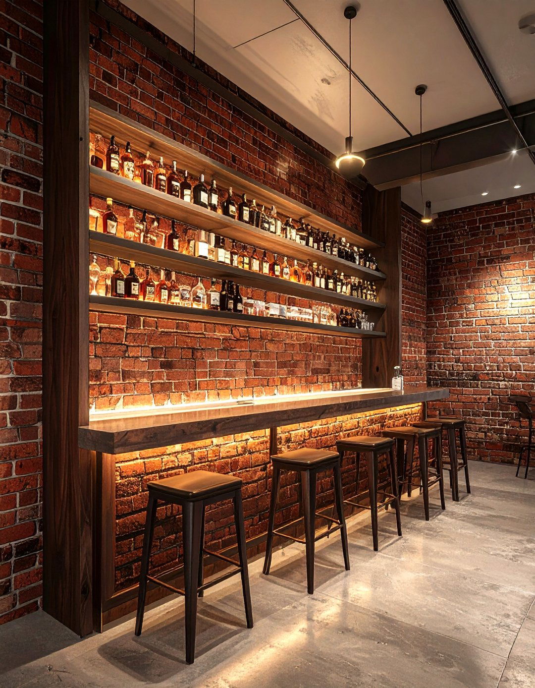 Brick basement bar wall - 30 brick accent ideas
