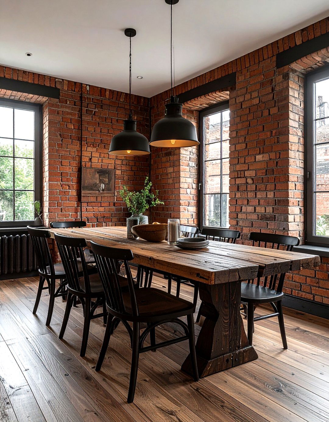 Brick dining room wall - 30 brick accent ideas