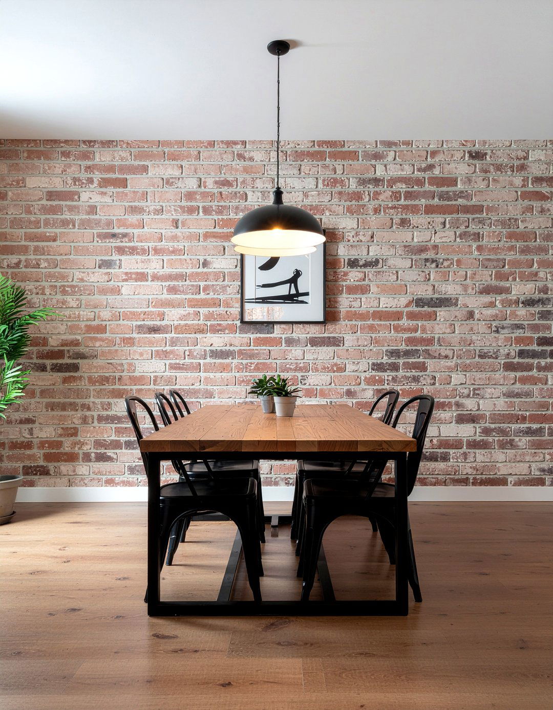 Brick dining room wallpaper - 30 dining room wallpaper accent ideas