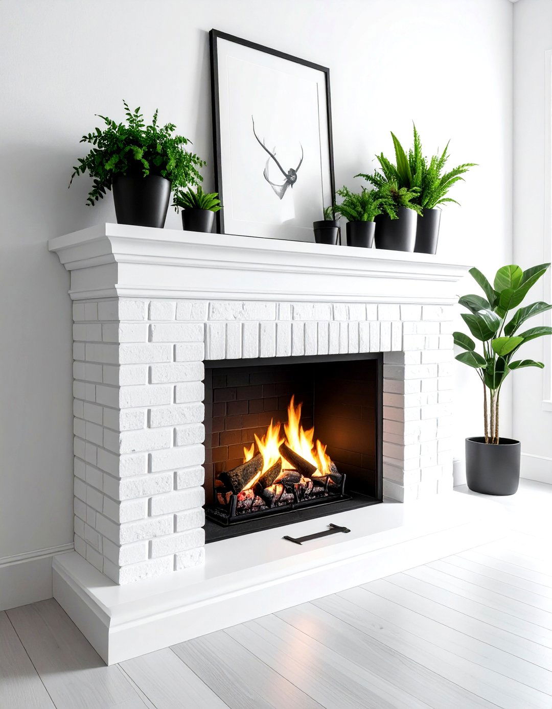 Brick fireplace mantel - 30 mantel styling ideas
