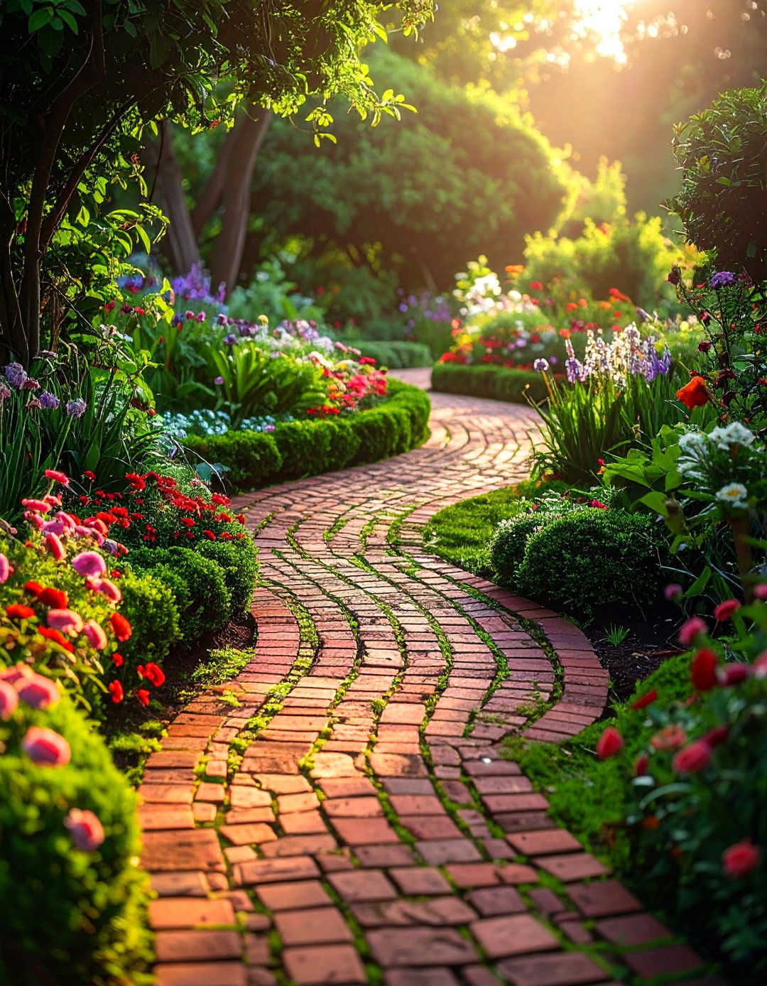 Brick garden path - 30 brick accent ideas