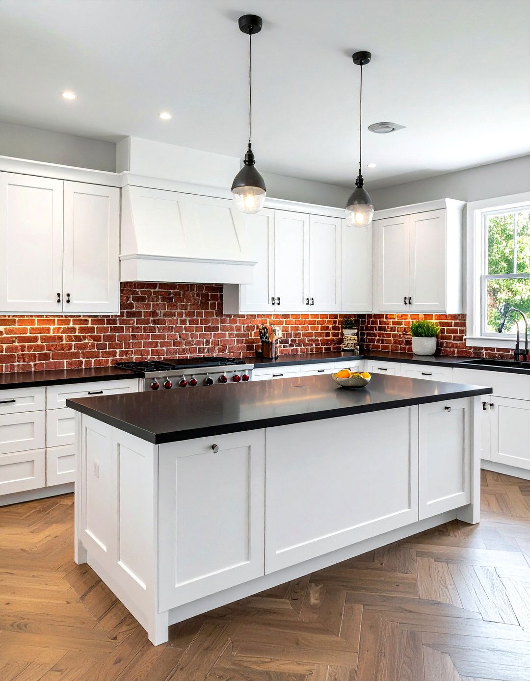 Brick kitchen backsplash - 30 brick accent ideas