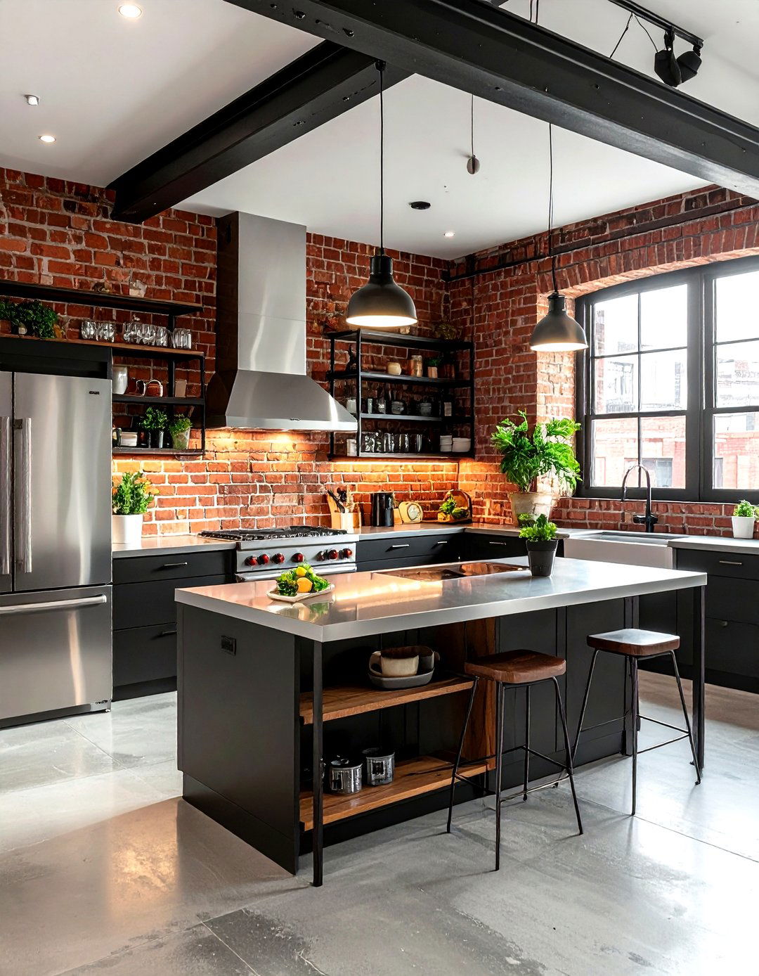 Brick kitchen wall pattern - 30 kitchen pattern mixing ideas