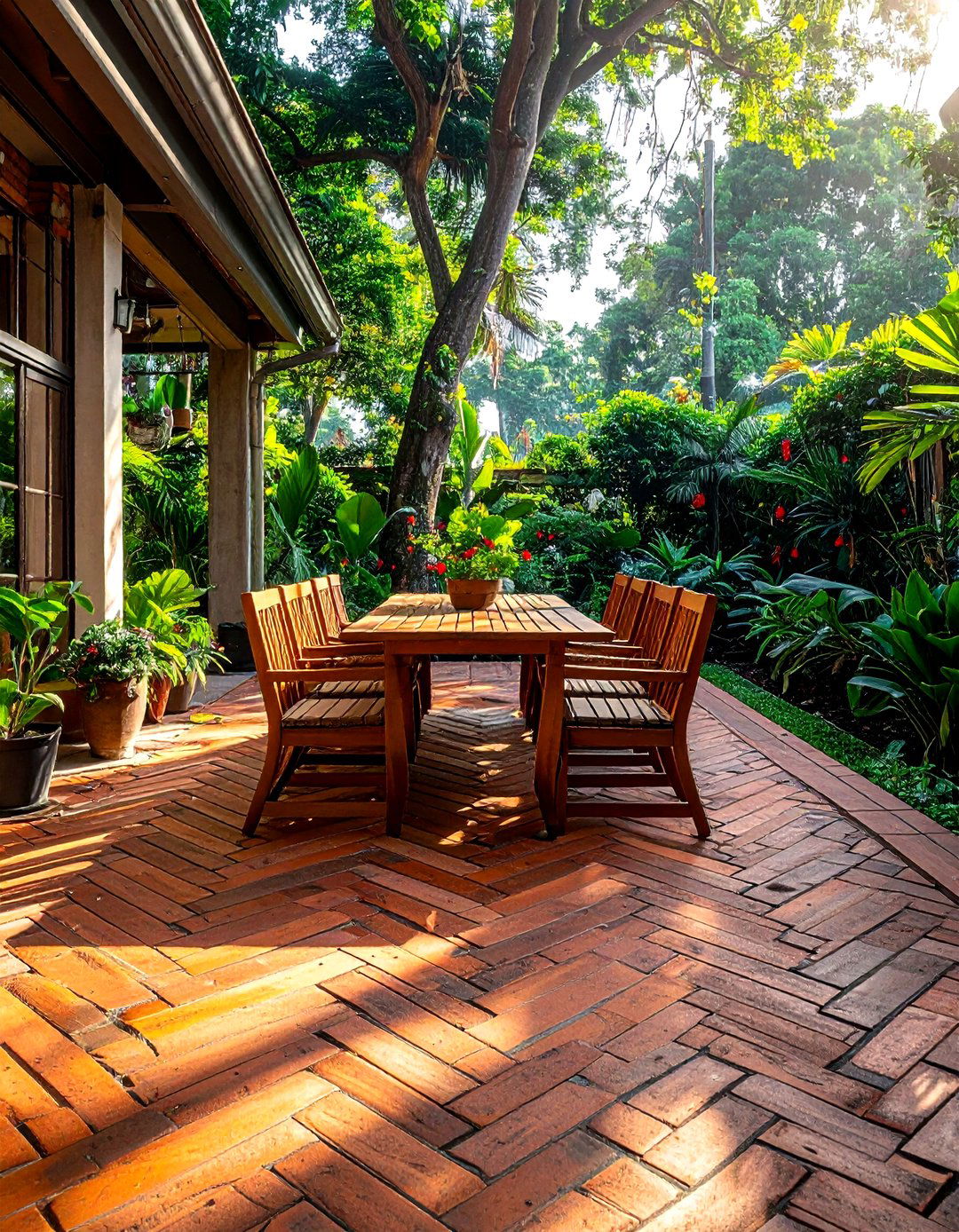 Brick patio flooring - 30 brick accent ideas