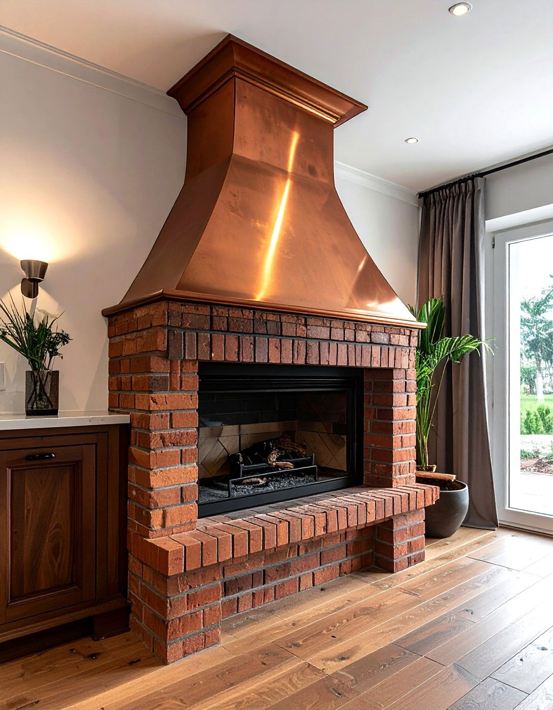 Brick stove niche - 30 exposed brick kitchen ideas